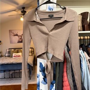 Debut Beige Knit Top